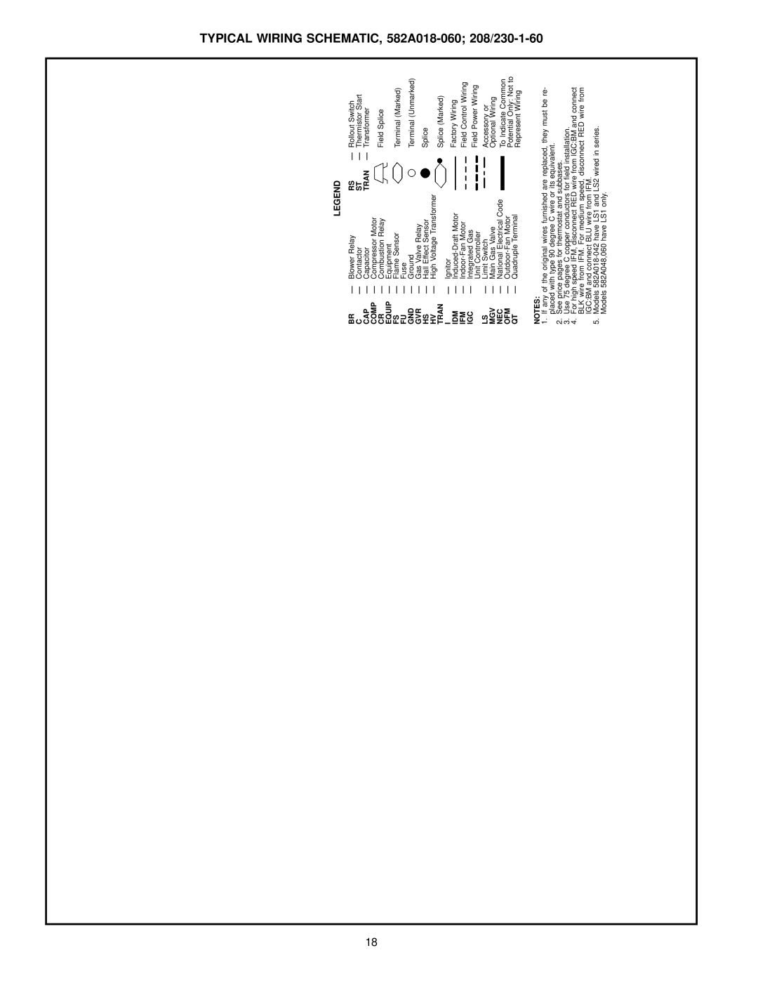 Bryant manual 582A018-060 208/230-1, Typical Wiring Schematic 