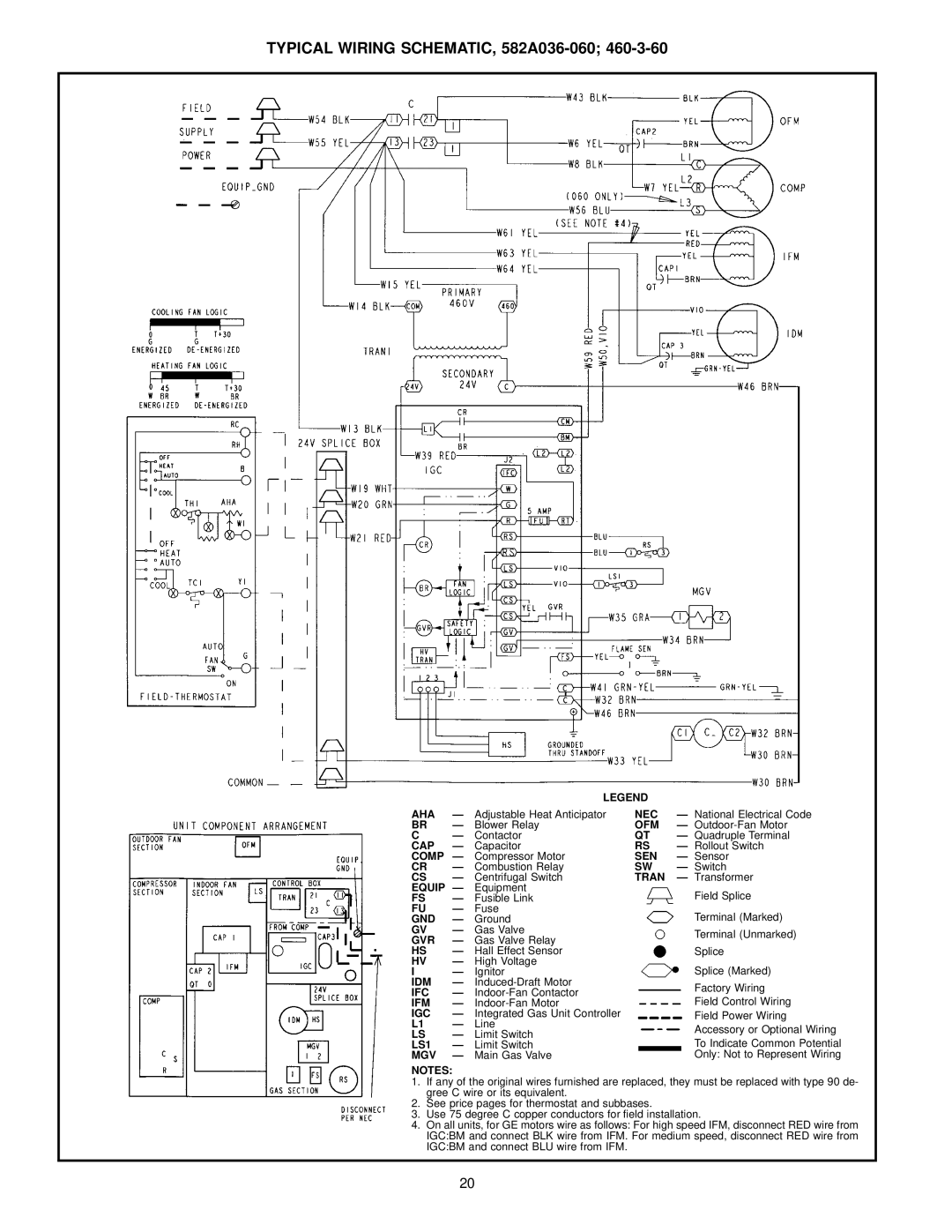 Bryant manual TYPICAL WIRING SCHEMATIC, 582A036-060 