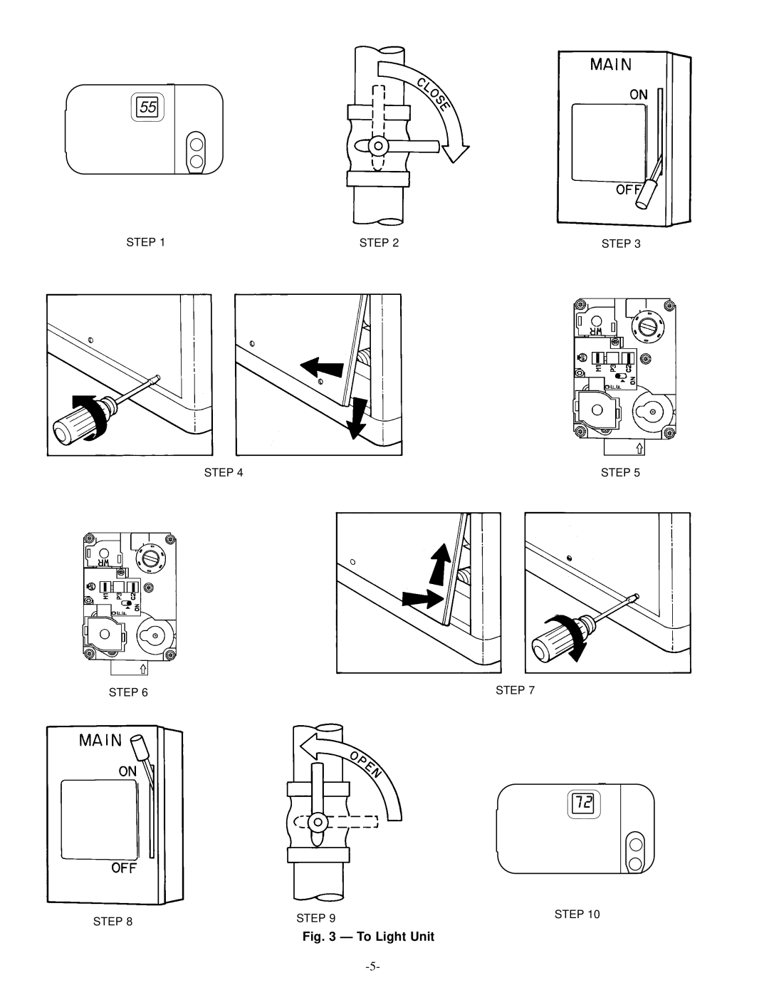 Bryant 583A manual To Light Unit 