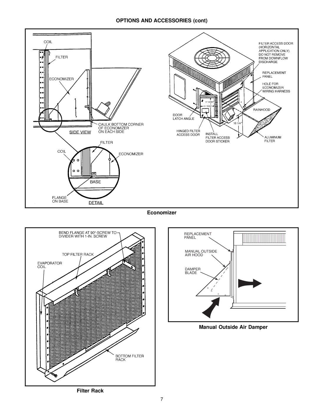 Bryant 583A manual Options and Accessories Economizer 