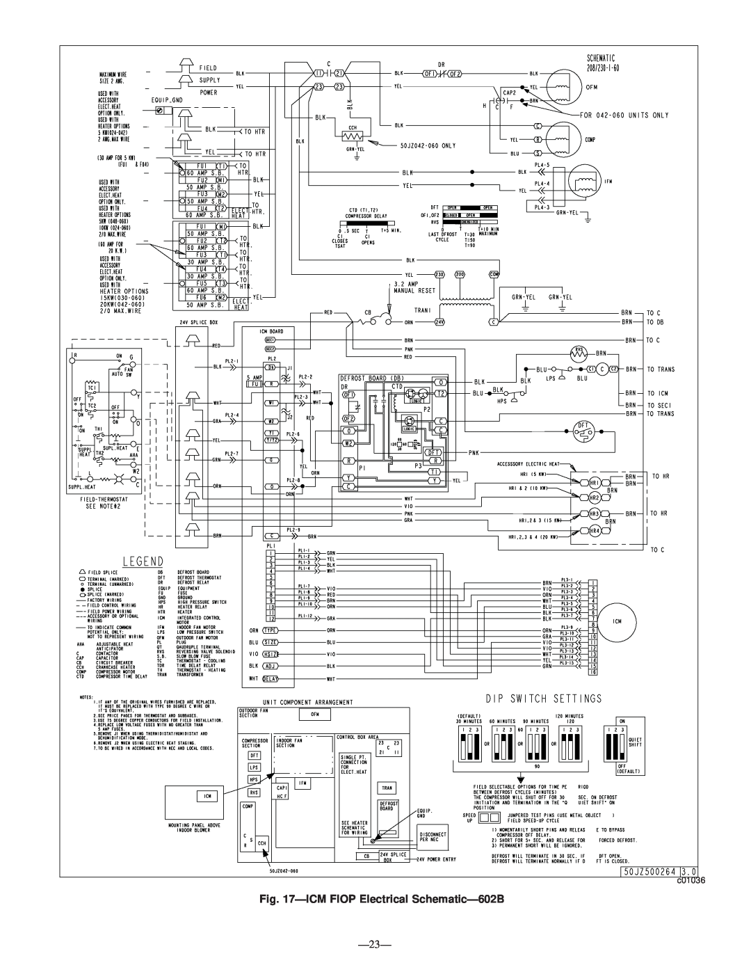 Bryant 583B, 702B, 683B installation instructions ÐICM FIOP Electrical SchematicÐ602B, Ð23Ð 