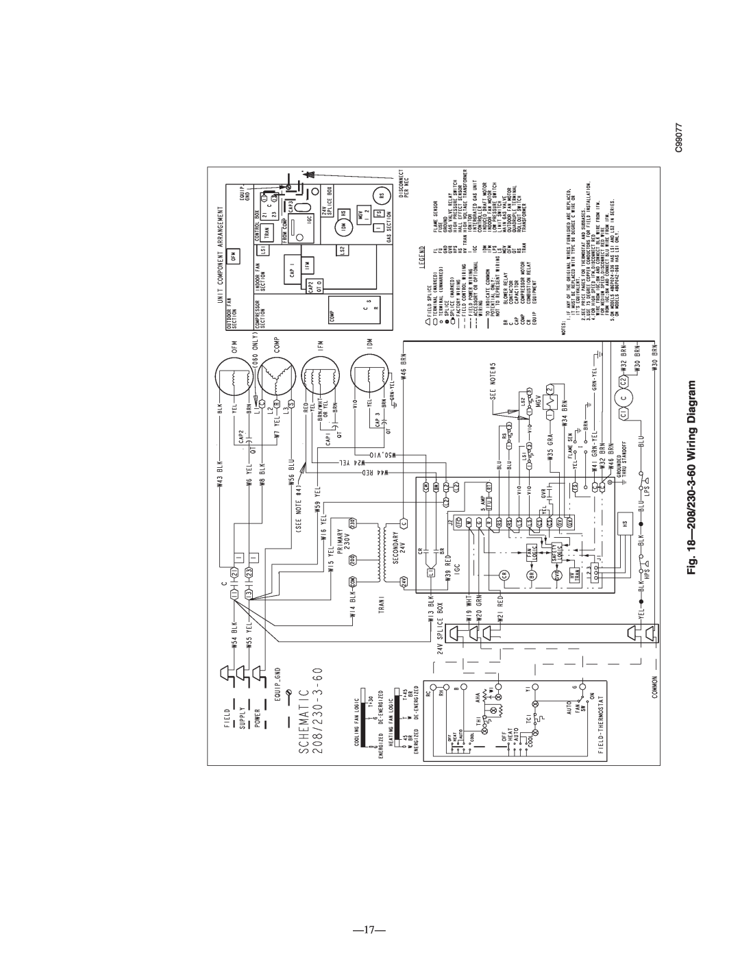Bryant 583B instruction manual 208/230-3-60Wiring Diagram 