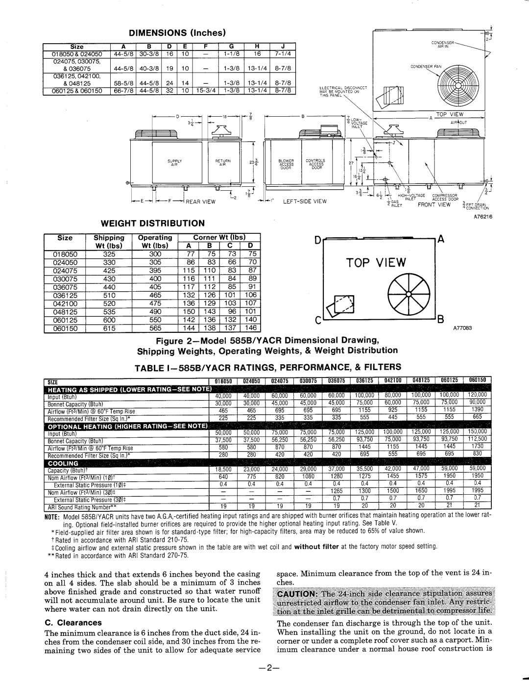 Bryant 585B/YACR manual 