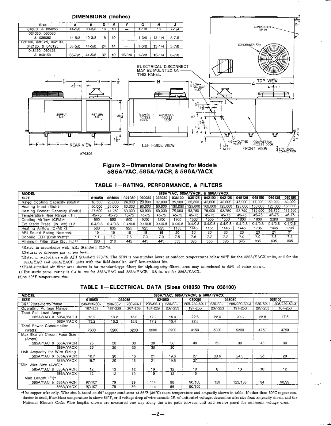 Bryant 586A/YACX, 585A/YACR manual 