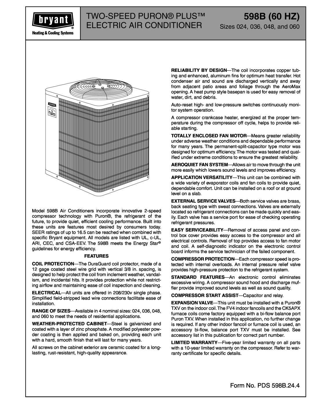 Bryant instruction manual Safety Considerations, Model 598B, Installation Recommendations, installation and 