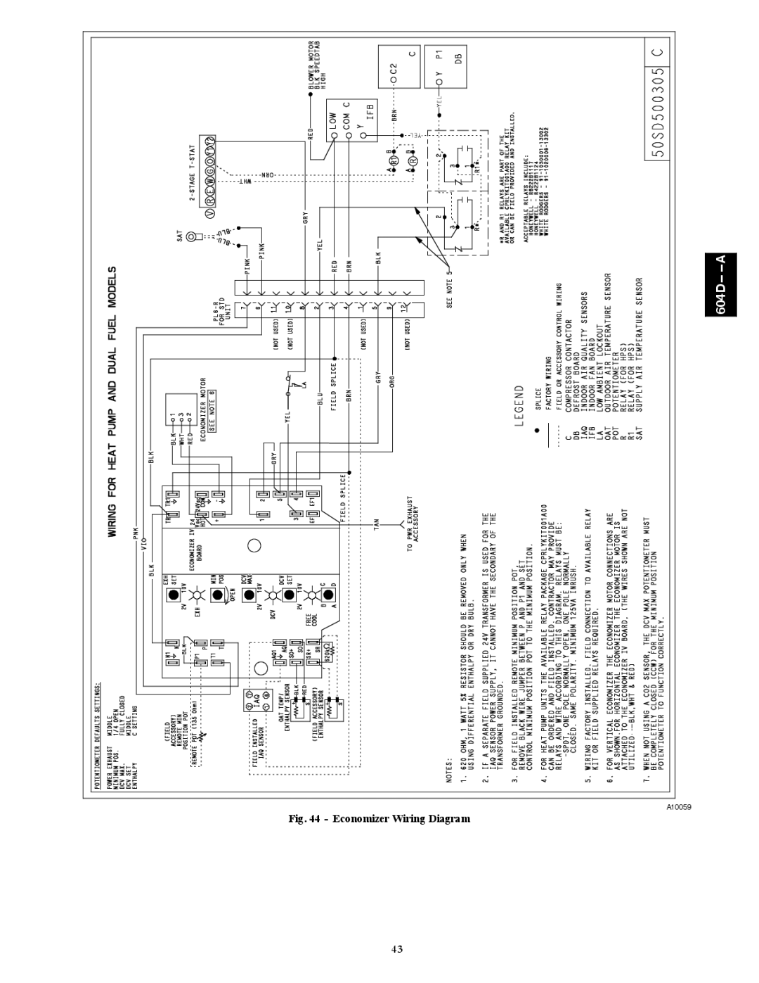 Bryant 604D--A installation instructions Economizer Wiring Diagram 