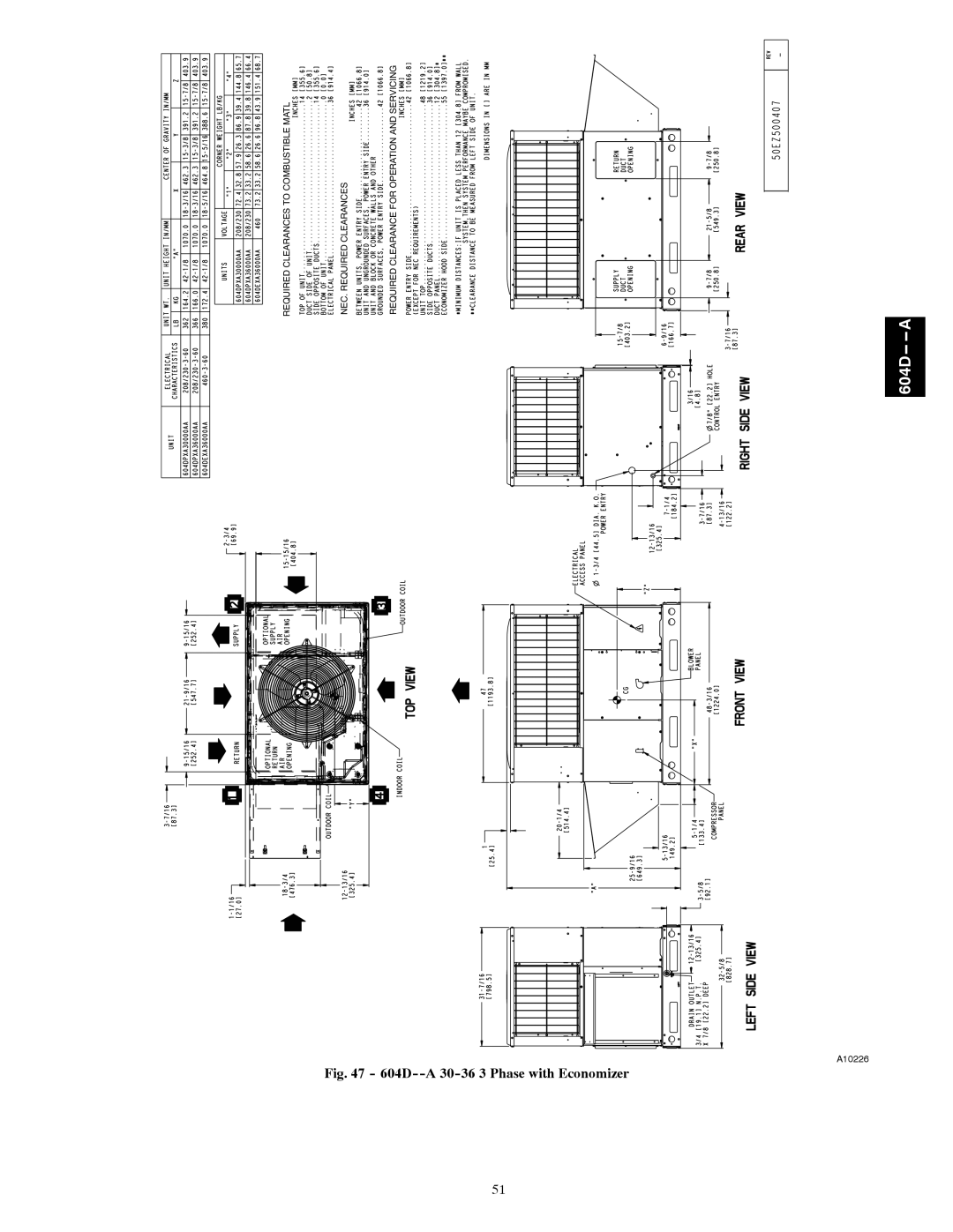 Bryant installation instructions 604D--A 30-36 3 Phase with Economizer 