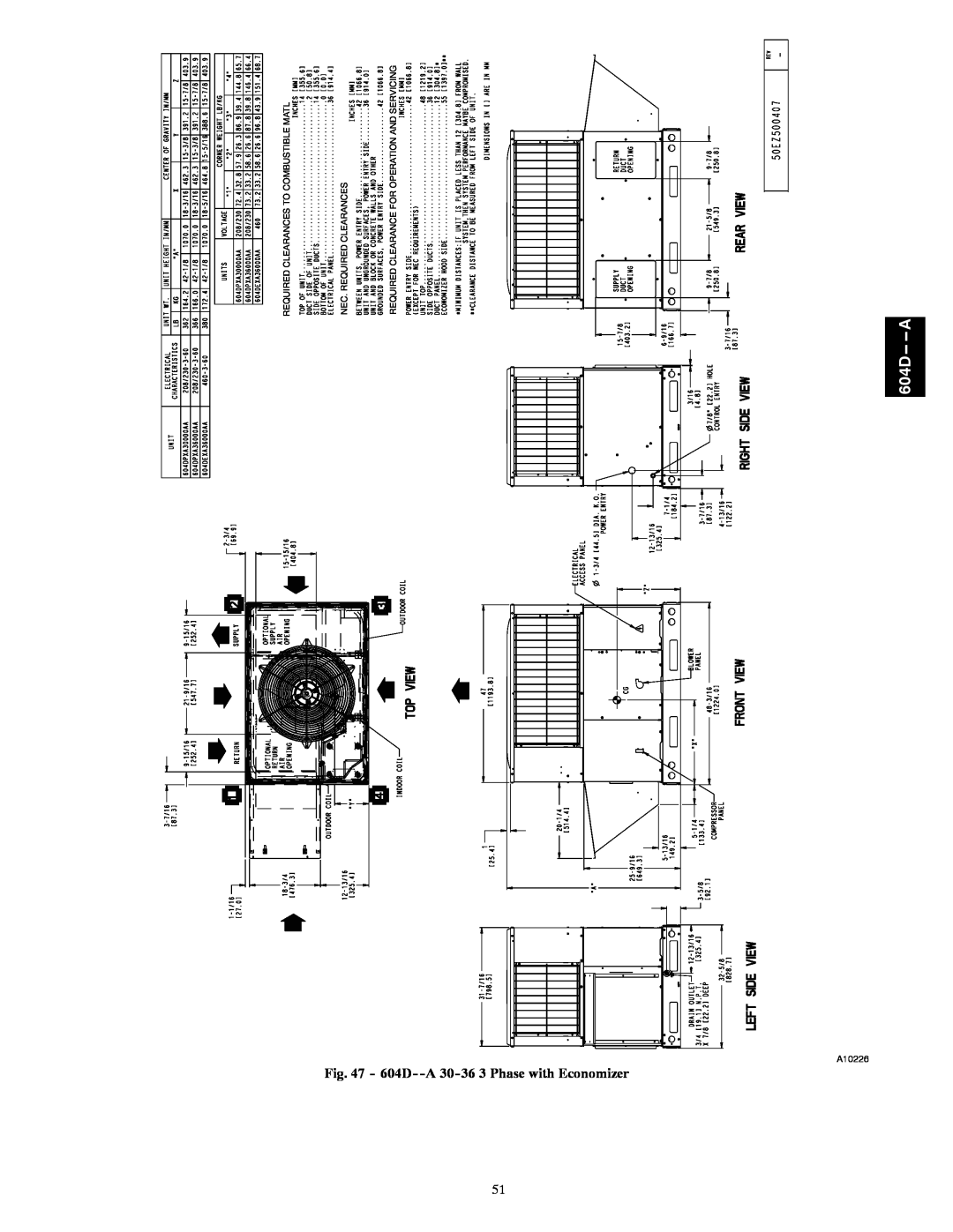 Bryant installation instructions 604D--A 30-363 Phase with Economizer, 604D-- --A, A10226 
