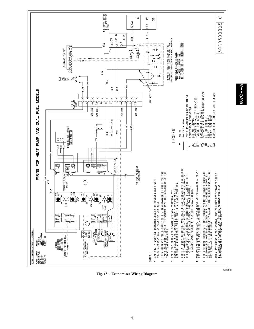 Bryant 607C-A installation instructions Economizer Wiring Diagram 