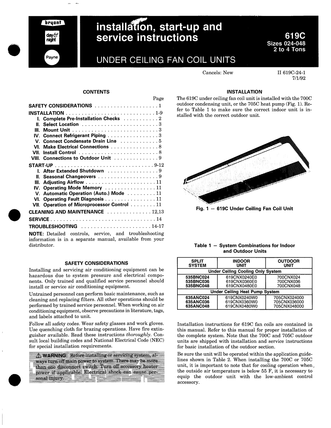 Bryant 619C manual 