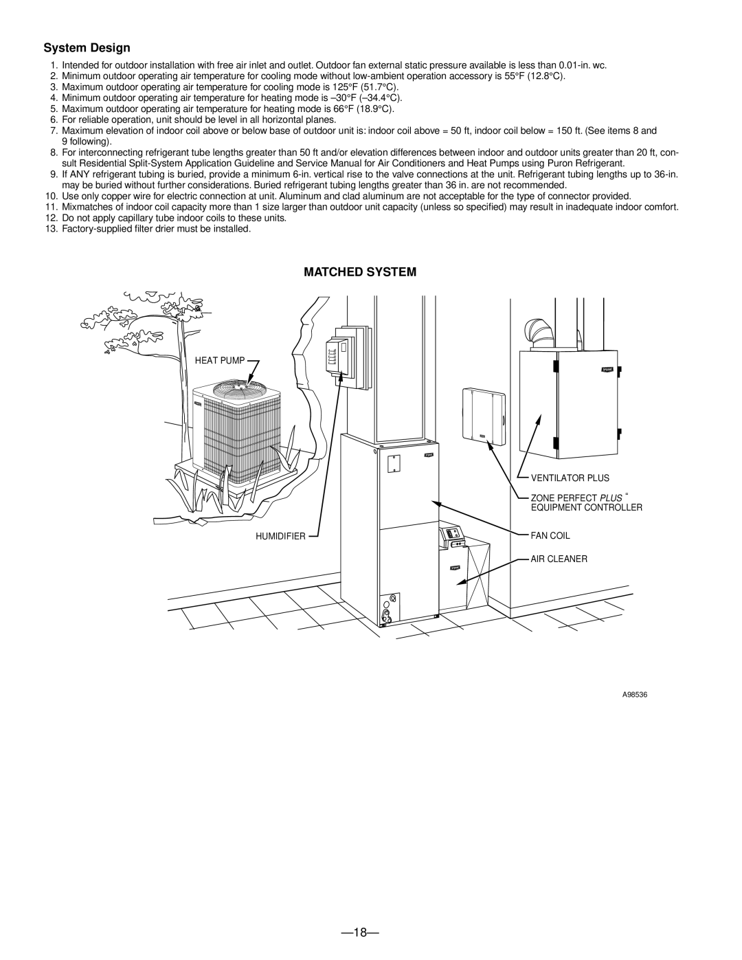 Bryant 650A warranty System Design, Matched System 