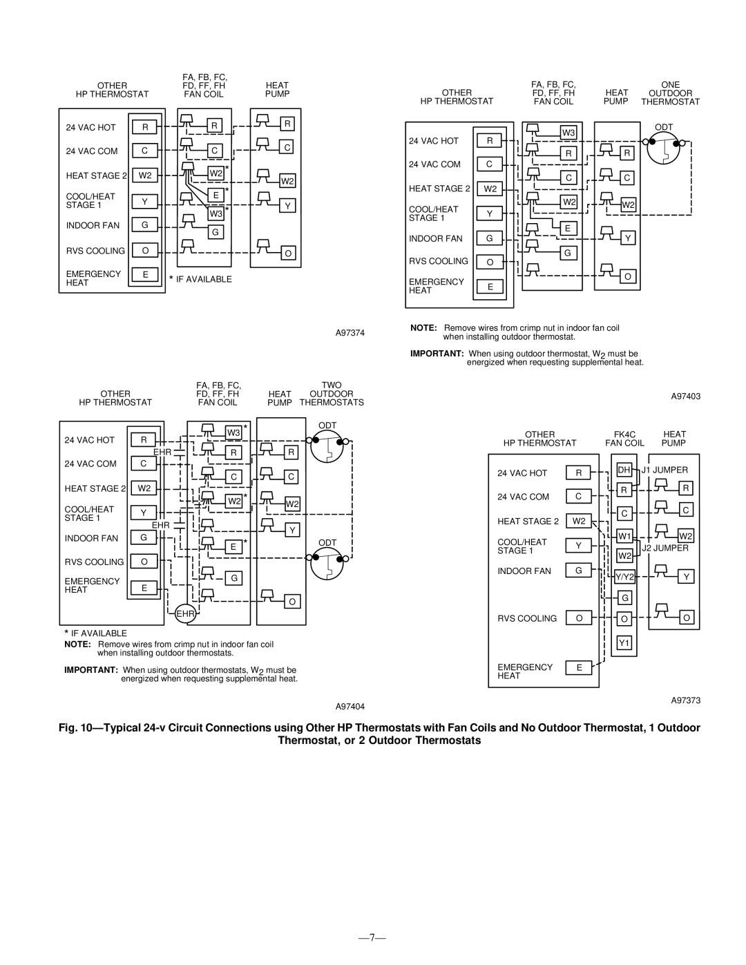 Bryant 663C instruction manual Ð7Ð, Pump Thermostats 