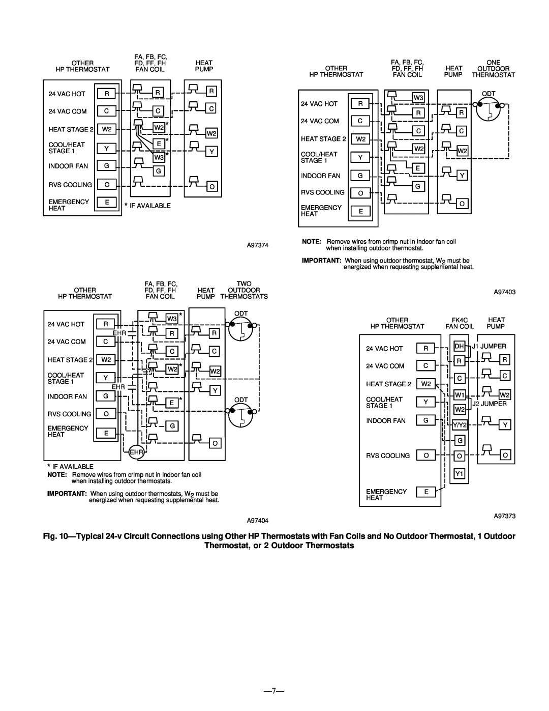 Bryant 663C instruction manual Thermostat, or 2 Outdoor Thermostats 