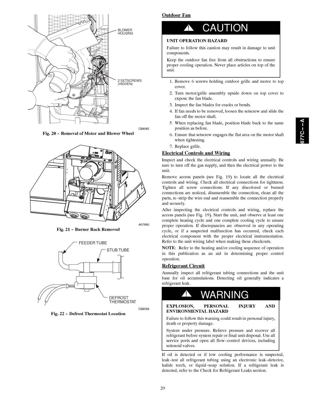 Bryant 677C--A installation instructions Outdoor Fan, Electrical Controls and Wiring, Refrigerant Circuit 