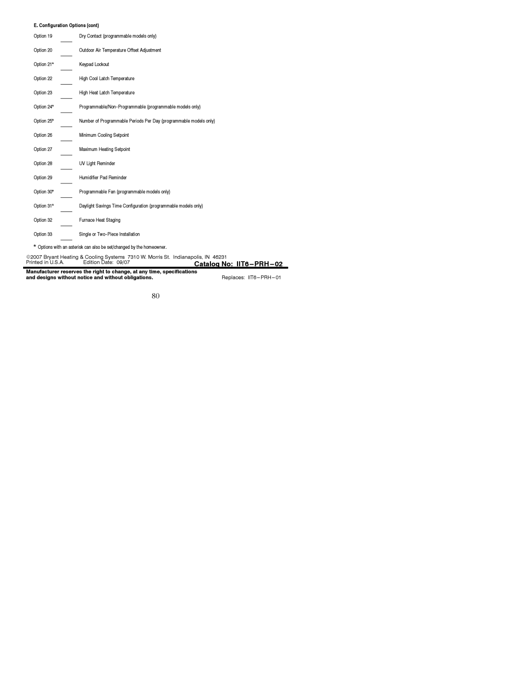 Bryant A07044, A07045 installation instructions Catalog No IIT6---PRH---02 