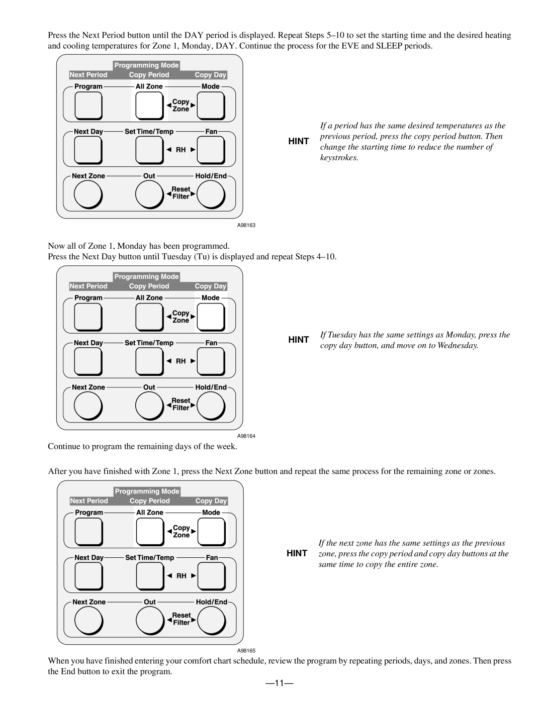 Bryant A96447 manual Hint 