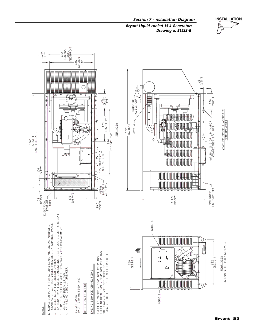 Bryant ASPAS1BBL015 owner manual Installation Diagram 