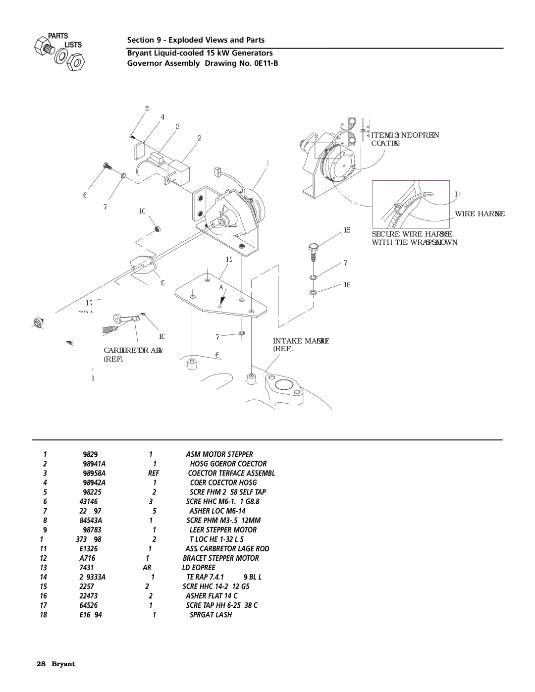 Bryant ASPAS1BBL015 ASM Motor Stepper, Housing Governor Connector, Connector Interface Assembly, Cover Connector Housing 