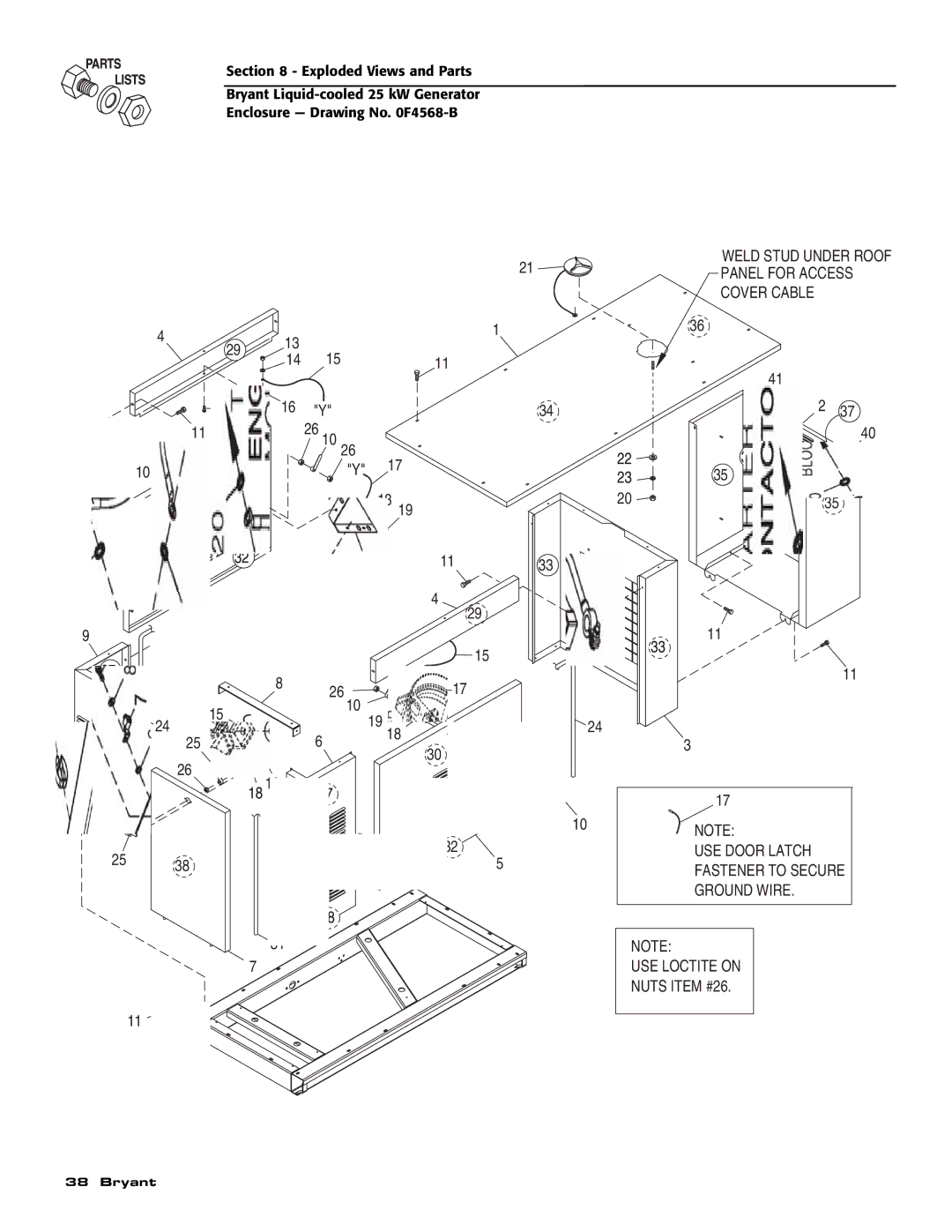 Bryant ASPAS1BBL025 owner manual Panel for Access 