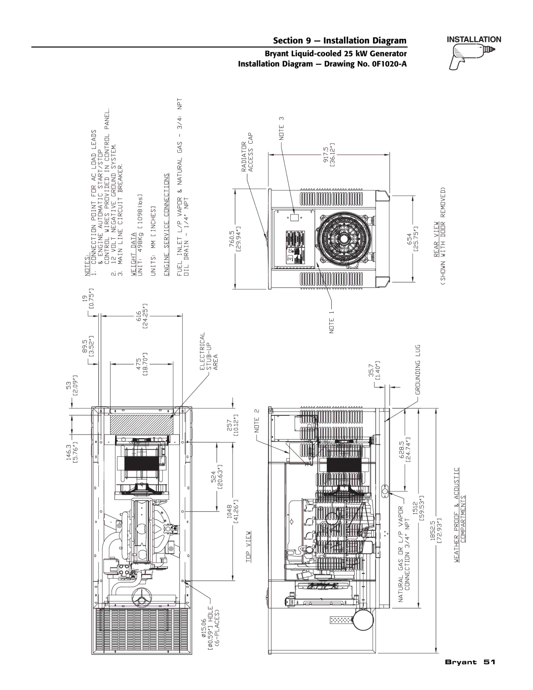 Bryant ASPAS1BBL025 owner manual Installation Diagram 