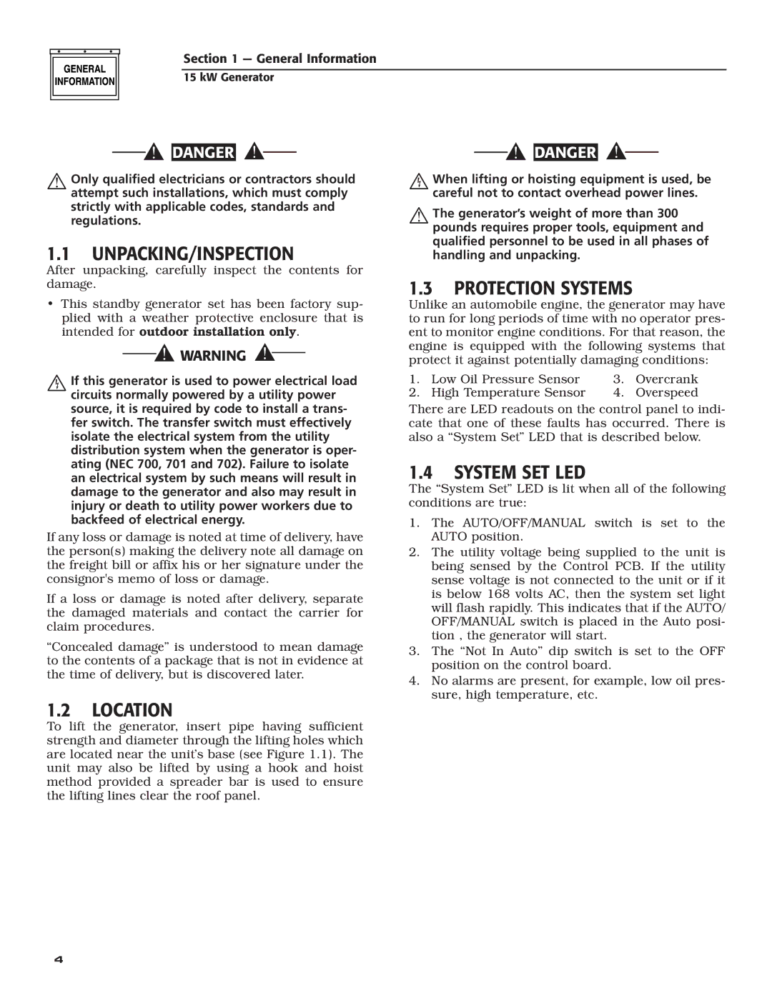 Bryant ASPAX1BBA015 owner manual Unpacking/Inspection, Location, Protection Systems, System SET LED 