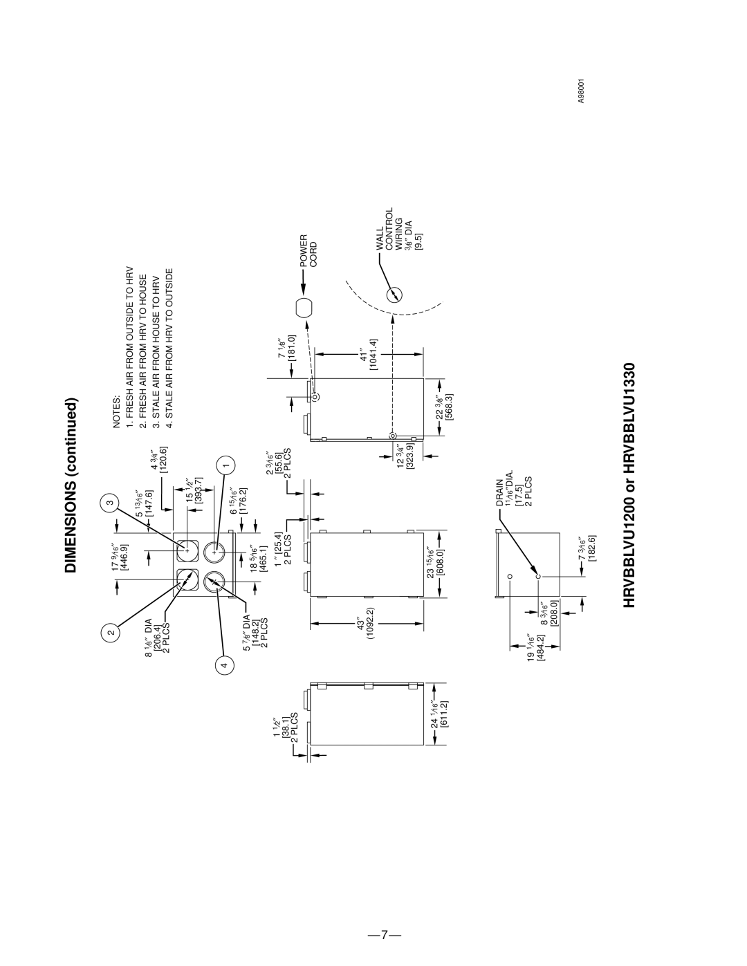 Bryant HRVBBLHU, HRVBBSVC manual HRVBBLVU1200 or HRVBBLVU1330 