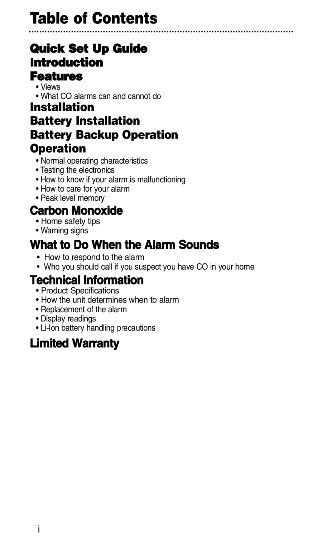 Bryant KNCGPP3RC manual Table of Contents 