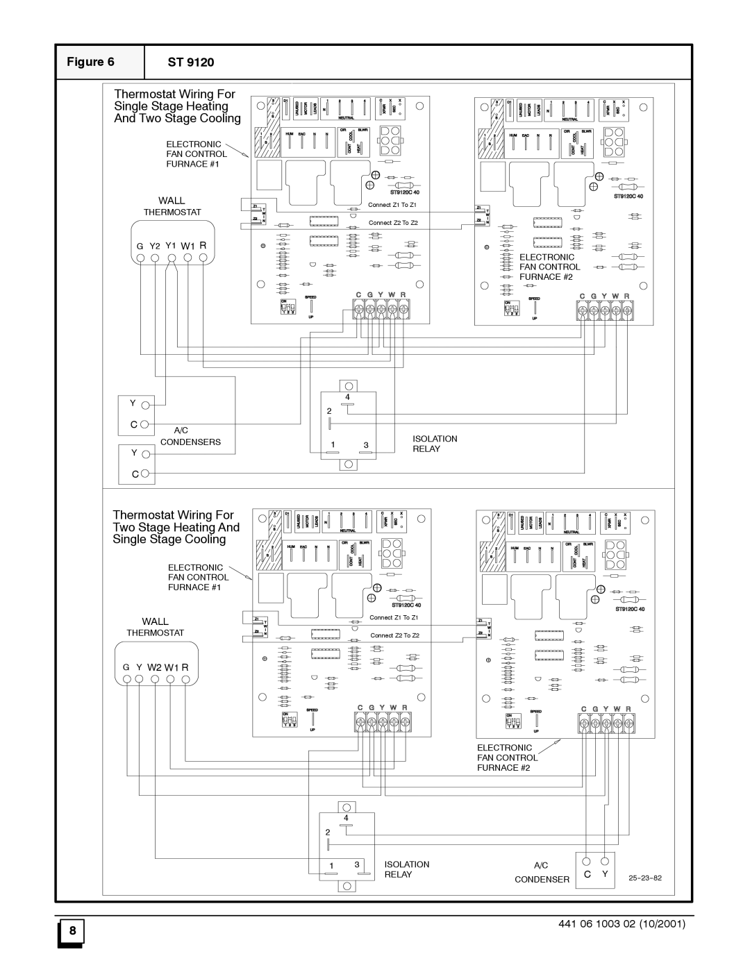 Bryant NAHA003WK.01 installation instructions Thermostat Wiring For Single Stage Heating Two Stage Cooling 