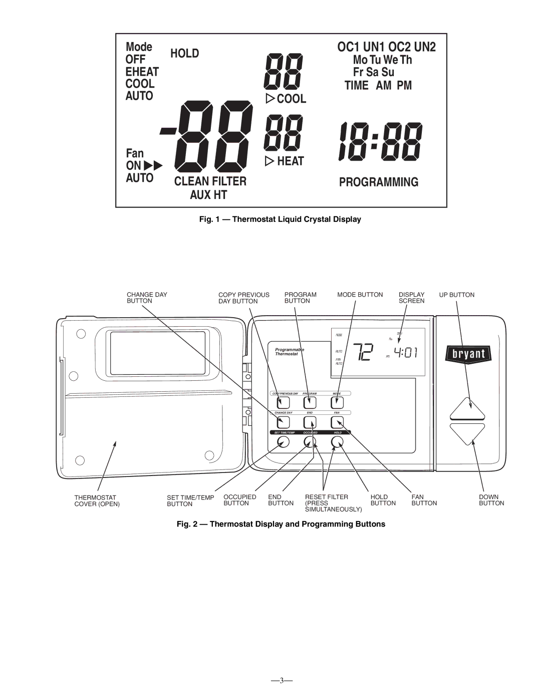 Bryant OM TSTAT-51, OM TSTAT-1 manual Hold 