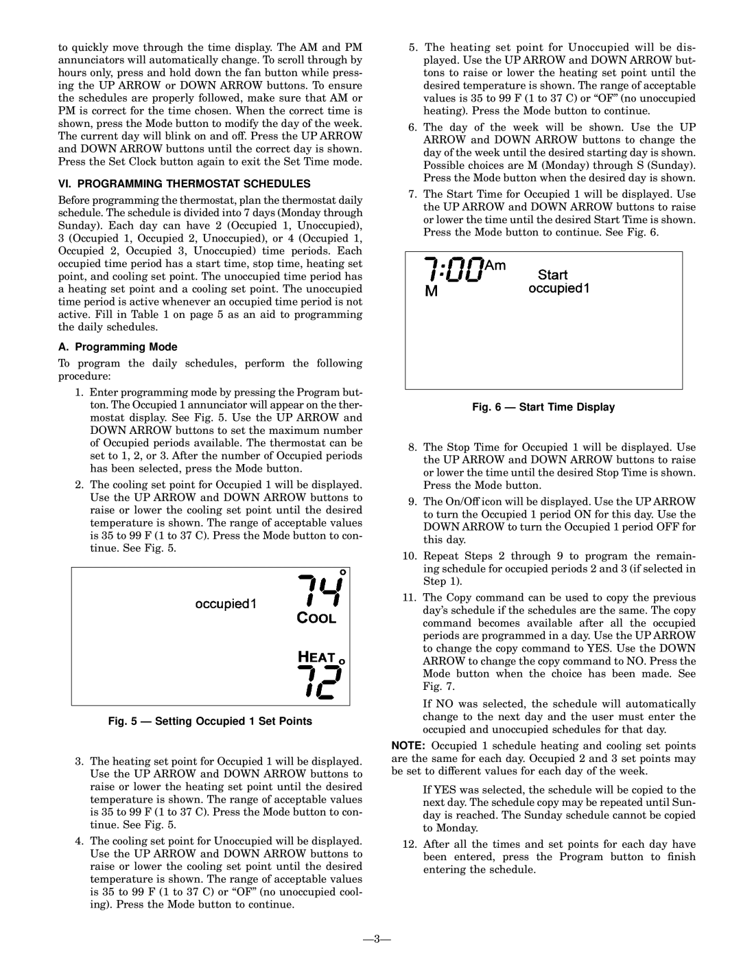 Bryant manual VI. Programming Thermostat Schedules, Programming Mode, Ð3Ð 