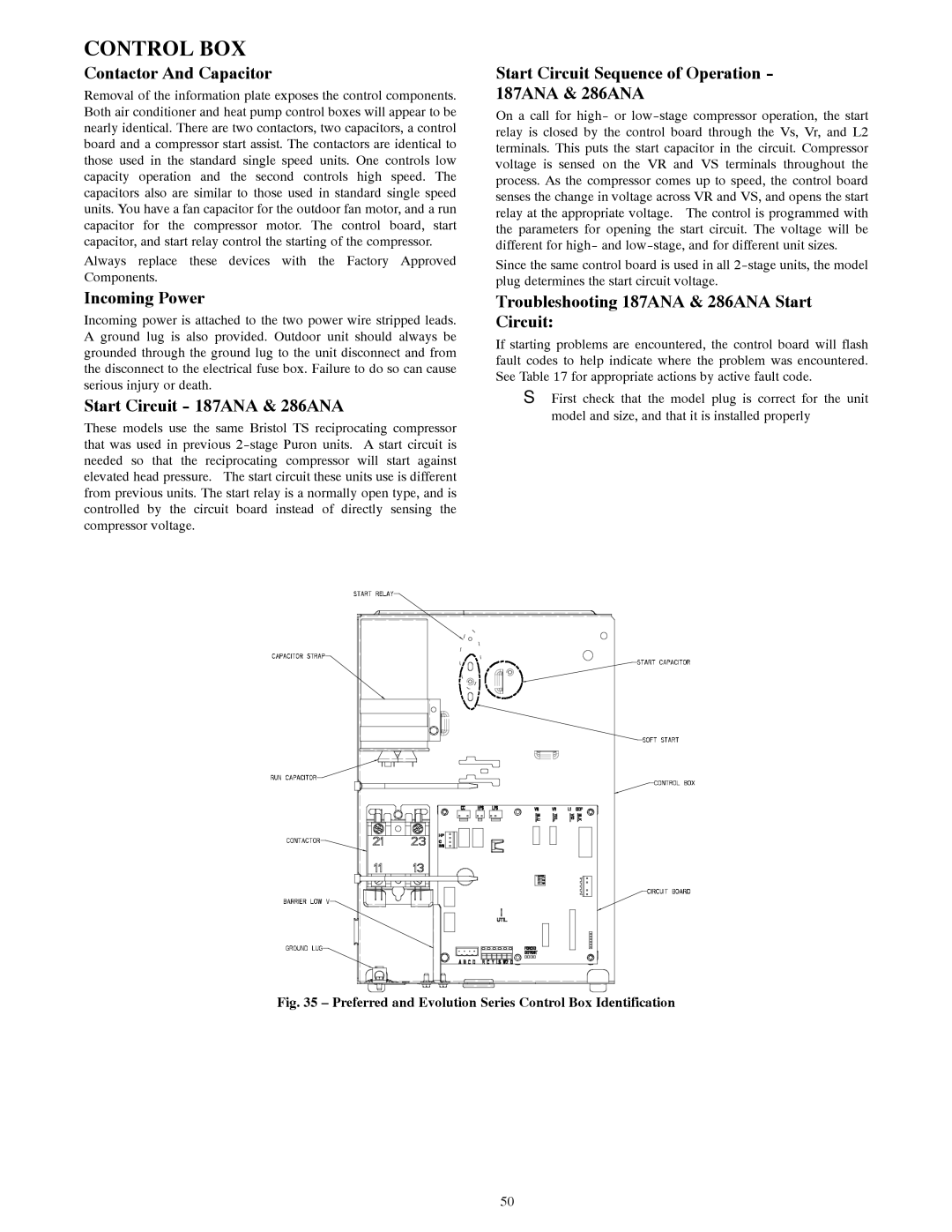 Bryant R-22 service manual Control BOX 