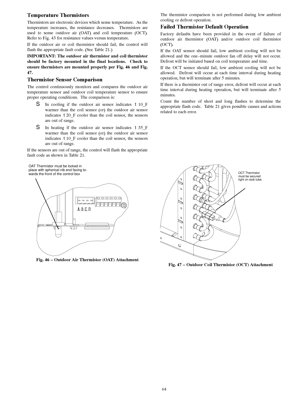 Bryant R-22 service manual Outdoor Coil Thermistor OCT Attachment 