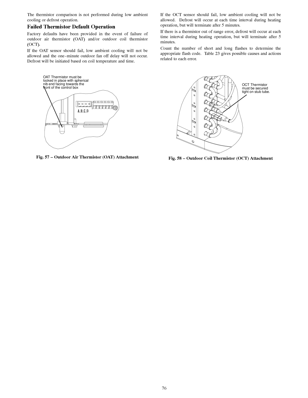 Bryant R-22 service manual Outdoor Coil Thermistor OCT Attachment 