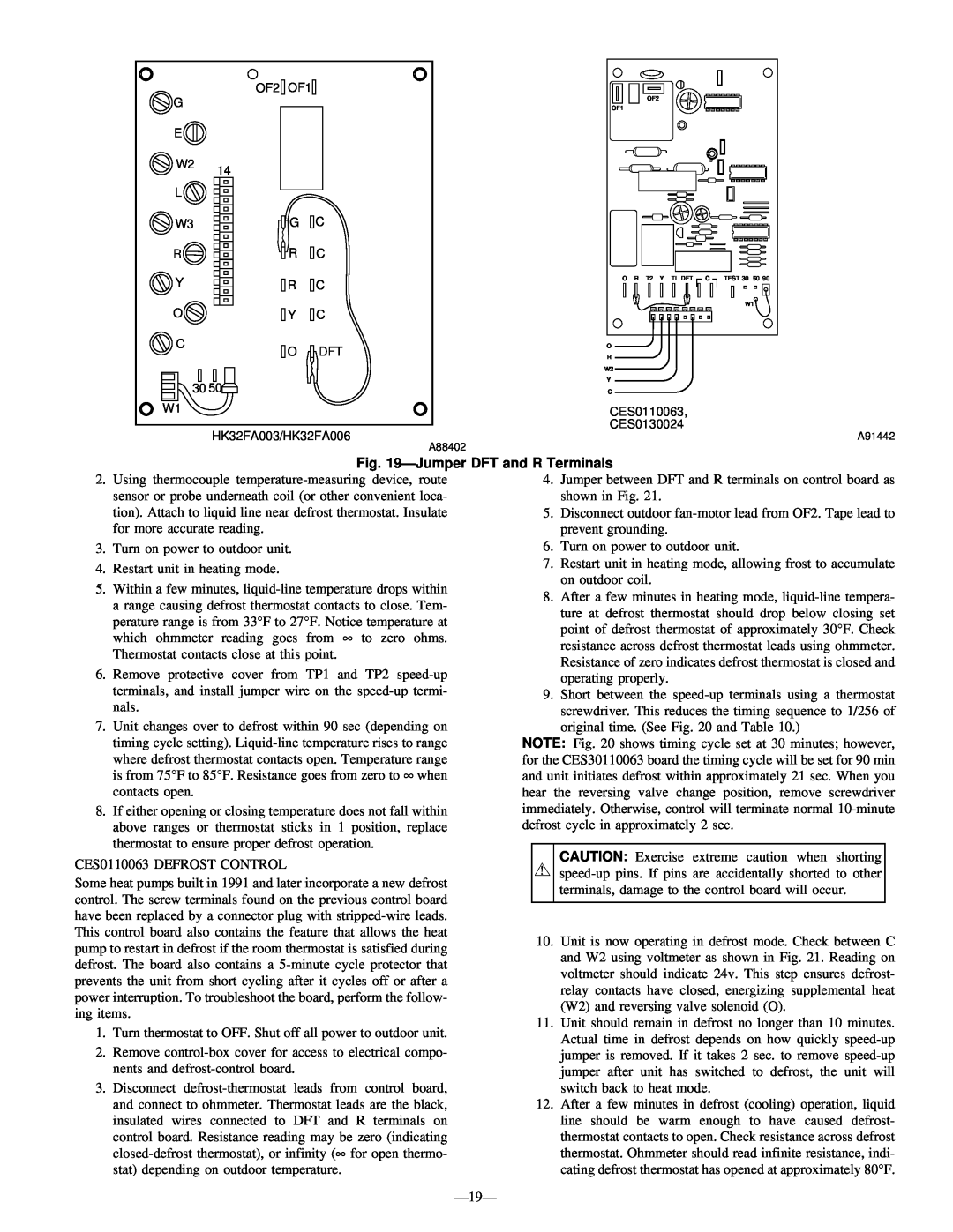 Bryant R-22 service manual JumperDFT and R Terminals 