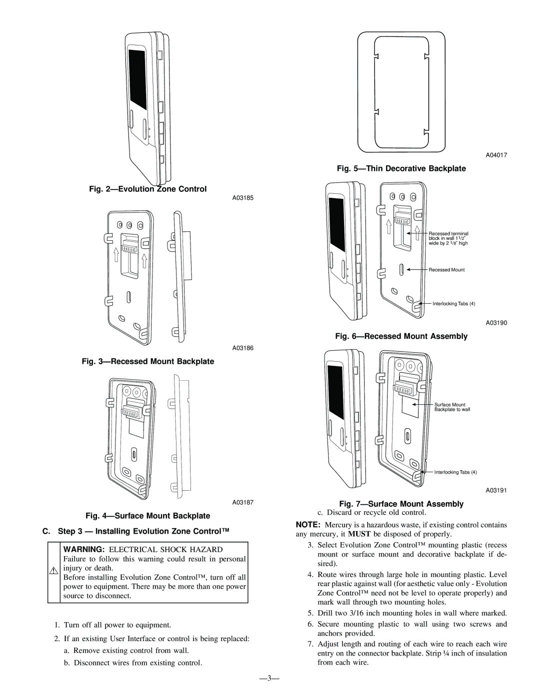 Bryant SYSTXBBUIZ01 instruction manual Thin Decorative Backplate 