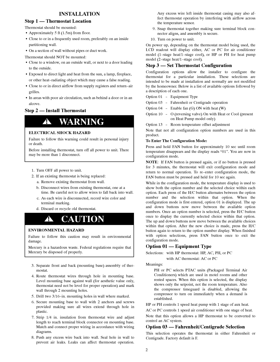 Bryant T1-NAC installation instructions Installation 