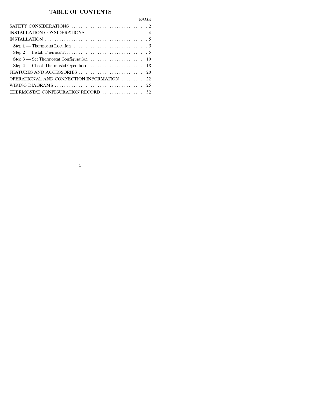 Bryant T2-PAC installation instructions Table of Contents 