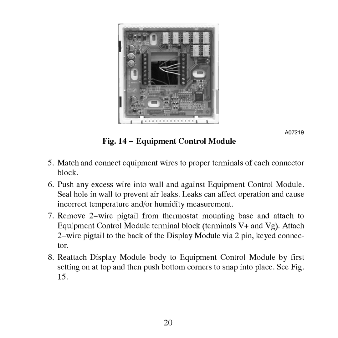 Bryant T6-NHP, T6-PAC, T6-NAC, T6-PHP installation instructions Equipment Control Module 