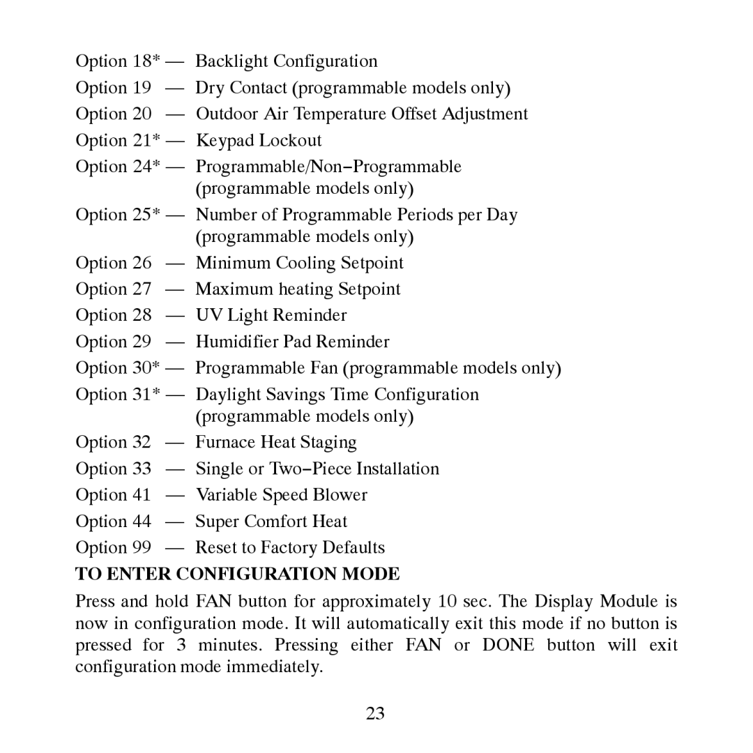 Bryant T6-NAC, T6-PAC, T6-NHP, T6-PHP installation instructions To Enter Configuration Mode 