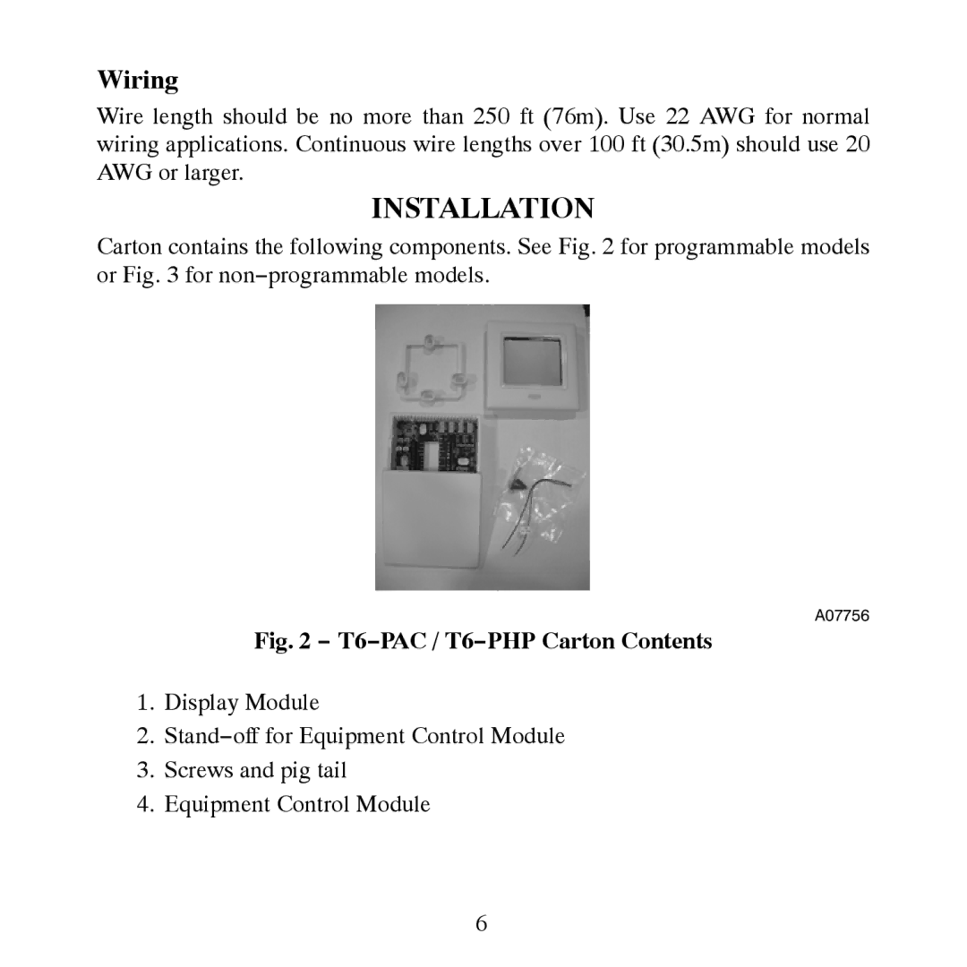 Bryant T6-PAC, T6-NAC, T6-NHP, T6-PHP installation instructions Installation, Wiring 