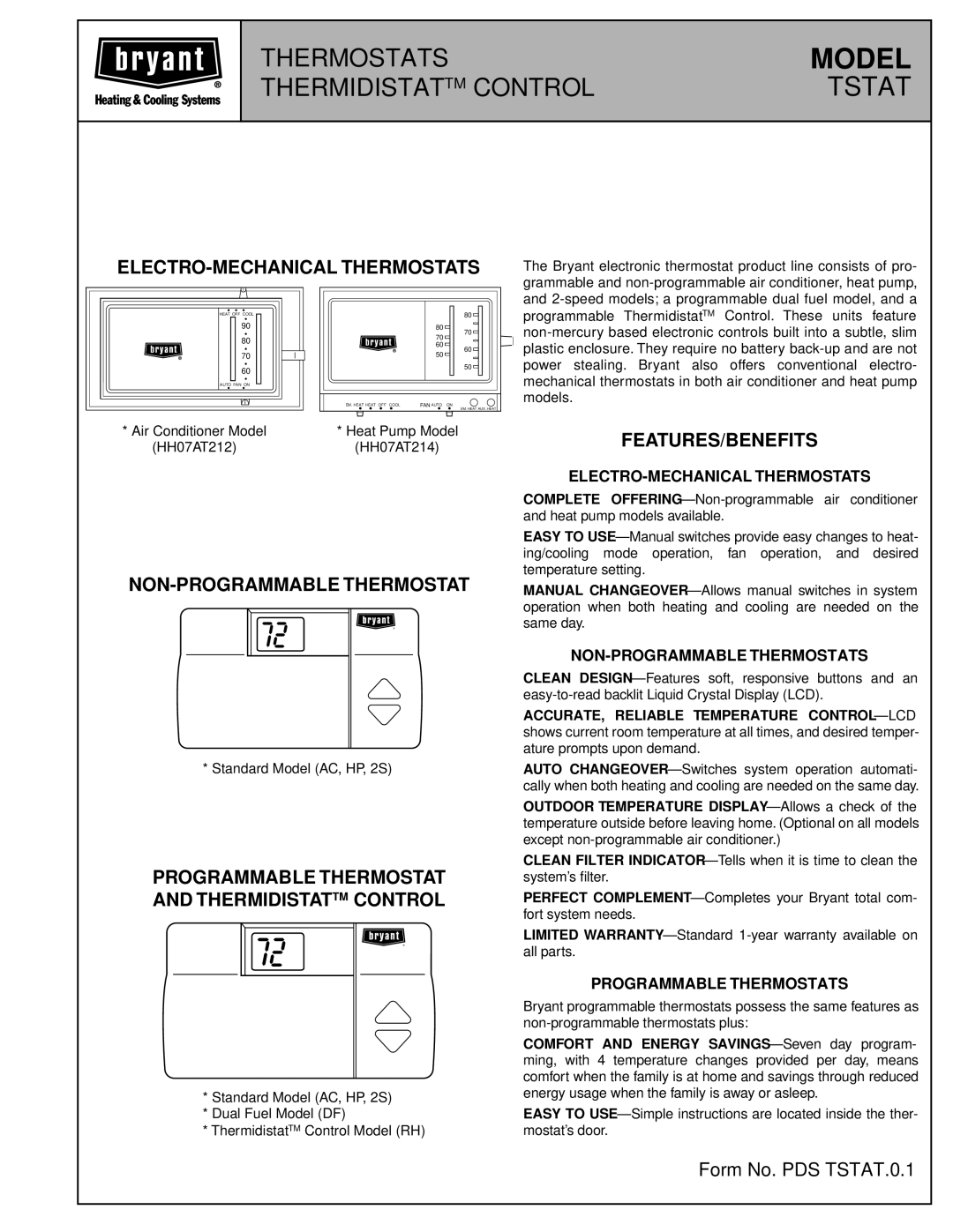 Bryant TSTAT instruction manual Index, Safety Considerations, Introduction, Installation Considerations 