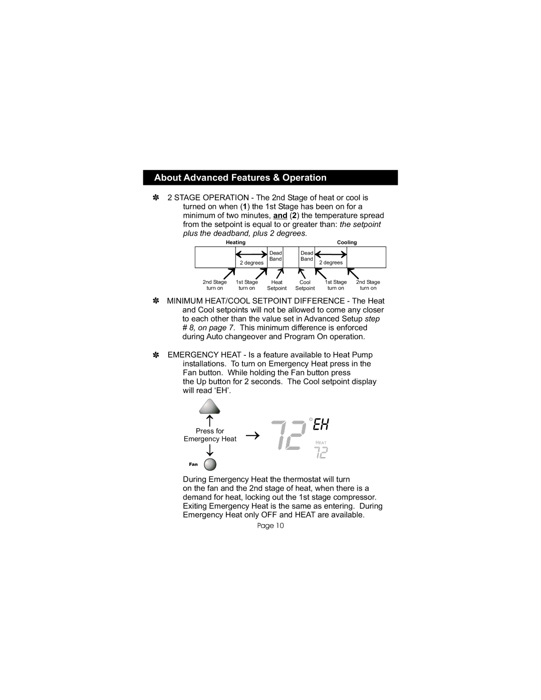 Bryant TSTATBBNB001 manual About Advanced Features & Operation 