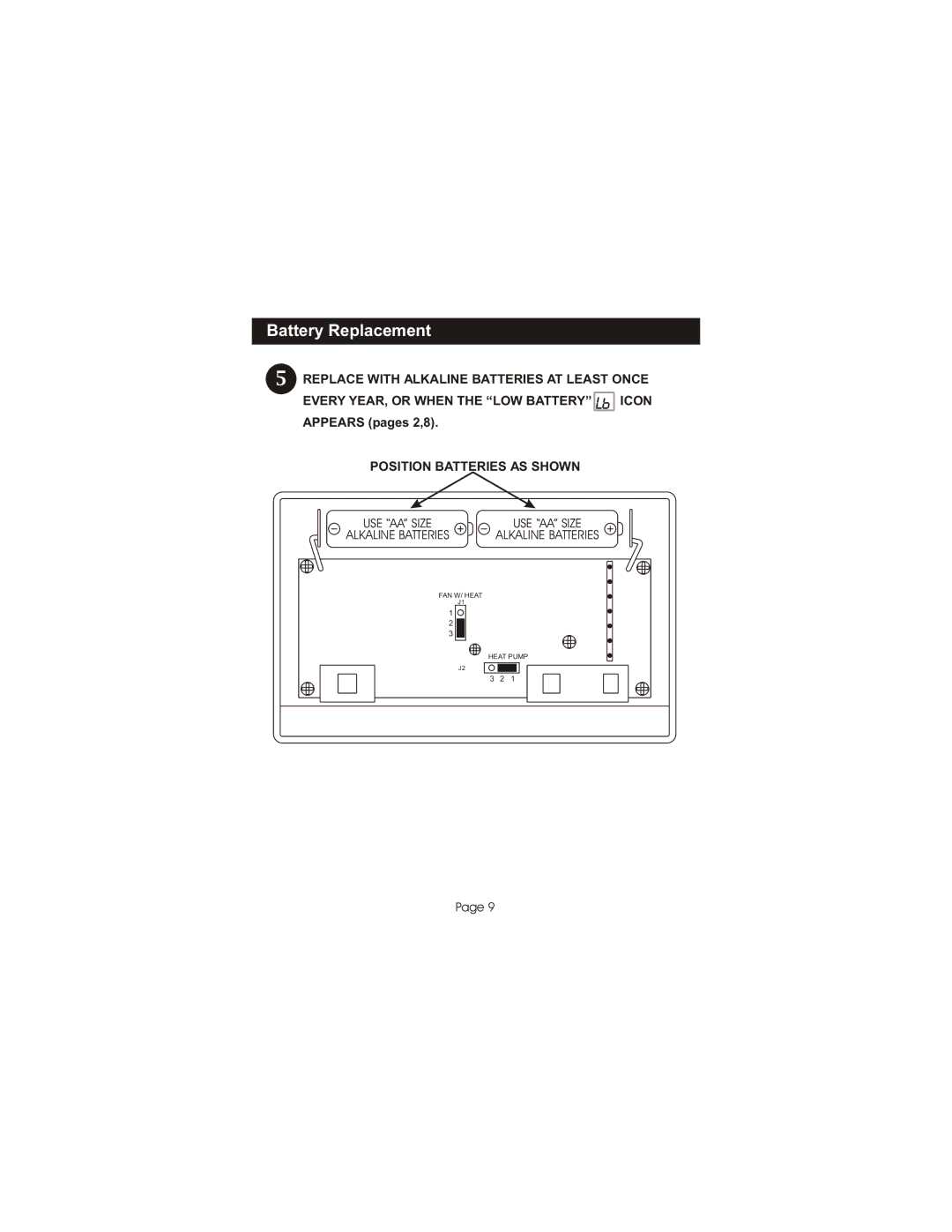 Bryant TSTATBBNQ001 manual Battery Replacement 