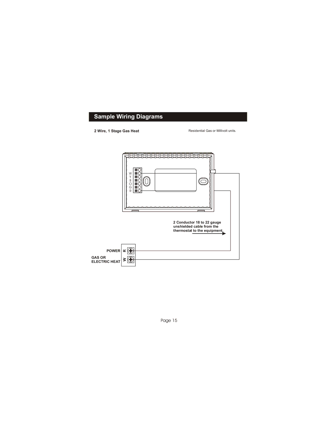 Bryant TSTATBBNQ001 manual Power GAS or 