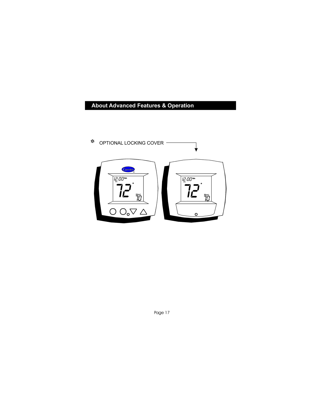 Bryant TSTATBBP2W01, P474-0401RF manual 72 70 H EAT 