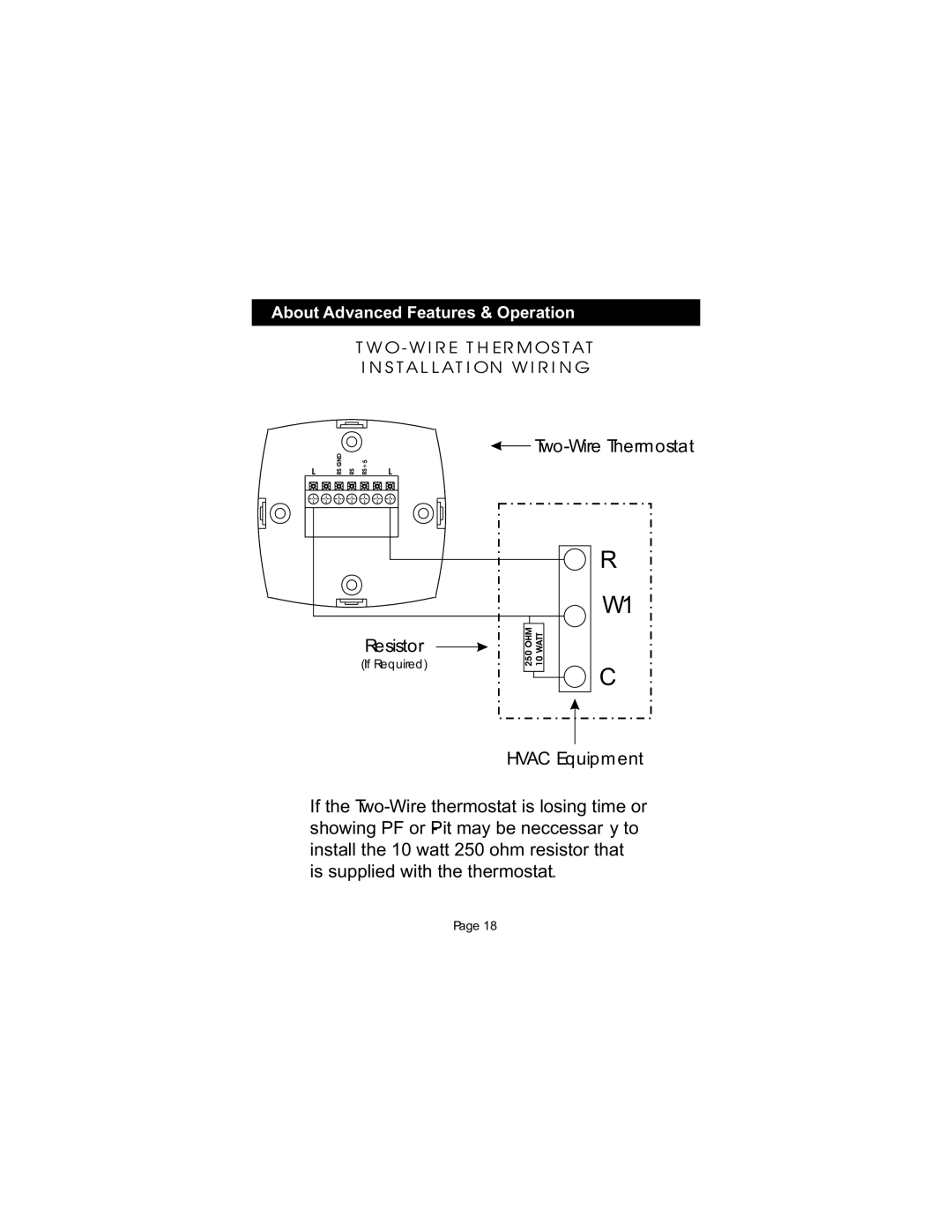 Bryant P474-0401RF, TSTATBBP2W01 manual Two-Wire Thermostat 