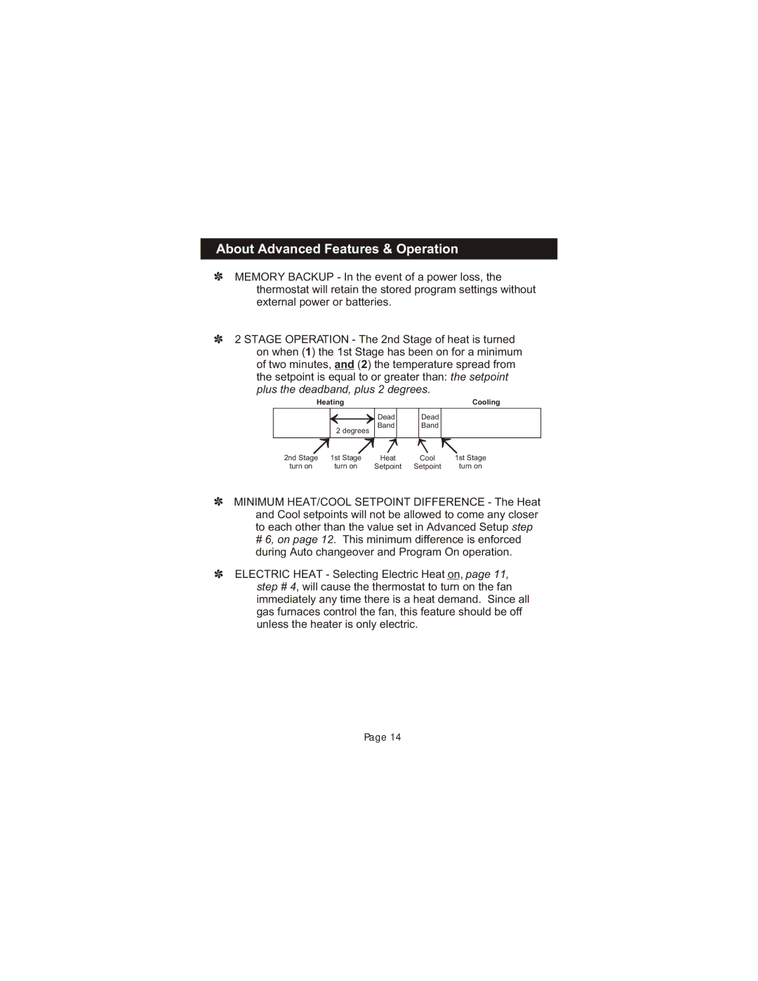 Bryant TSTATBBPS101 manual About Advanced Features & Operation 