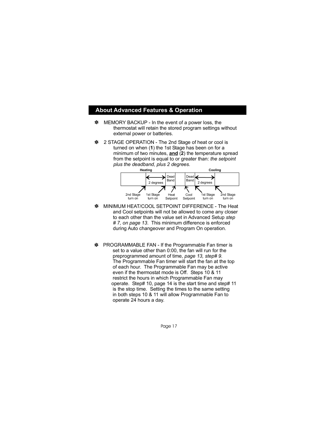 Bryant TSTATBBPS701 manual About Advanced Features & Operation 