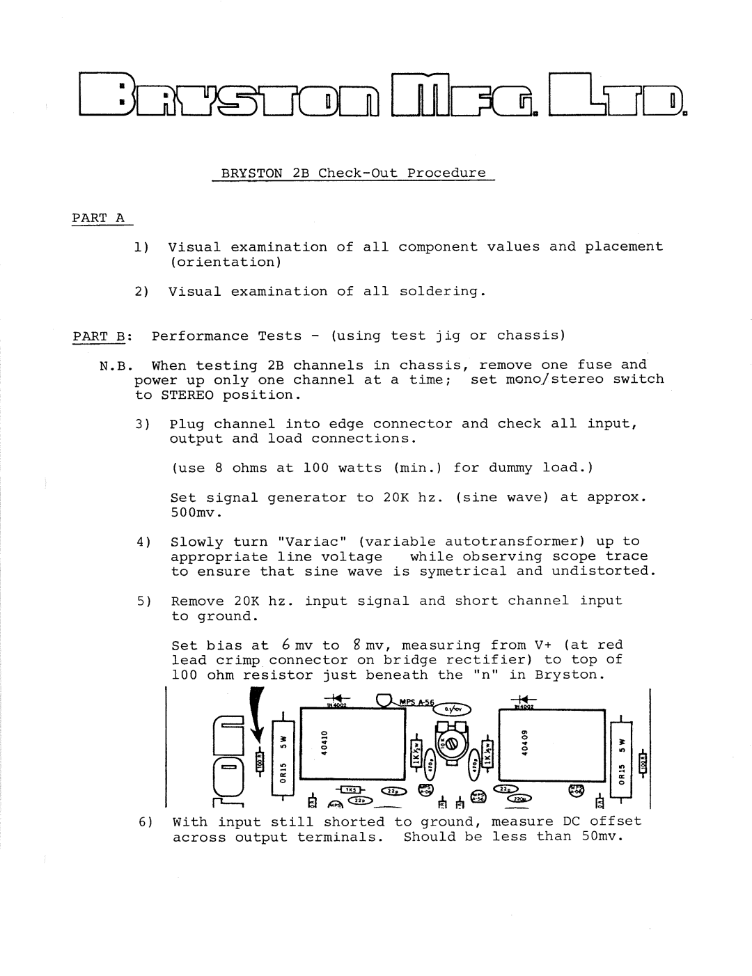 Bryston 2B owner manual 