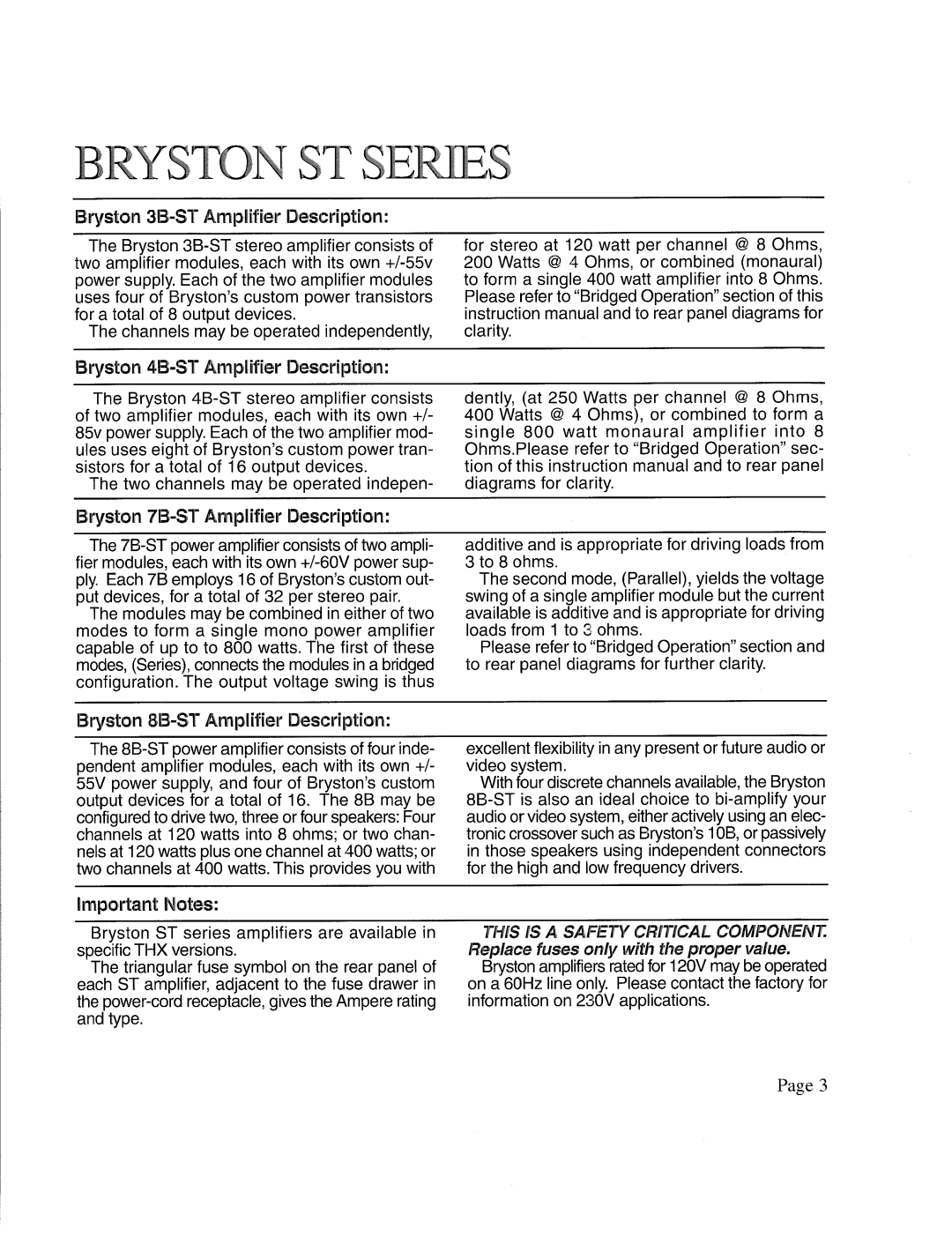 Bryston 8B manual 